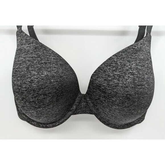 Victoria's Secret Bra Women’s 34DDD Dark Gray Heather Uplift Semi Demi - Picture 3 of 6